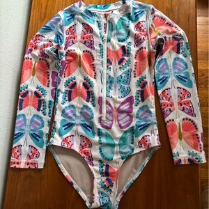 Tea Collection Colorful Butterfly Kids Swim One Piece